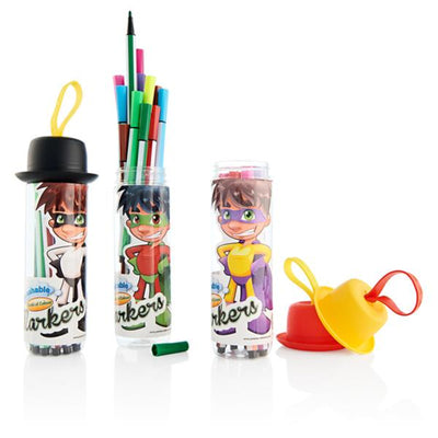 World of Colour Washable Felt Tip Markers - Black Hero - Tub of 12