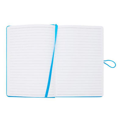 Premto A5 PU Leather Hardcover Notebook with Elastic Closure - 192 Pages - Printer Blue