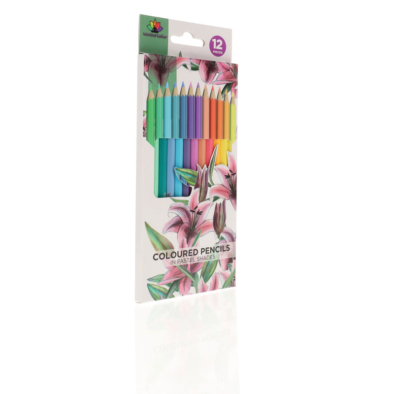 World of Colour Colouring Pencils - Pastel - Pack of 12