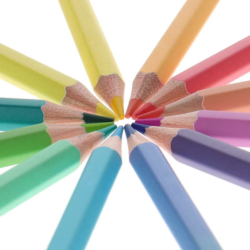 World of Colour Colouring Pencils - Pastel - Pack of 12