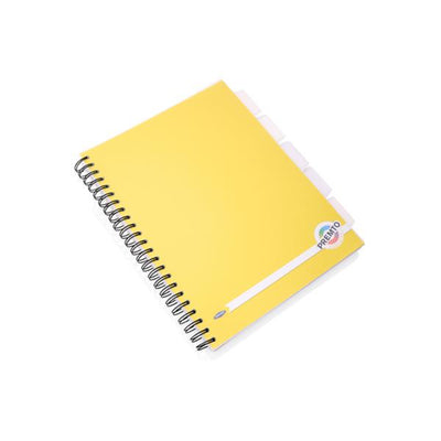 Premto A4 5 Subject Project Book - 250 Pages - Sunshine Yellow