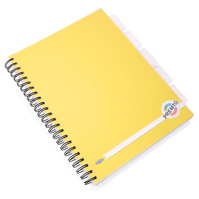 Premto A4 5 Subject Project Book - 250 Pages - Sunshine Yellow