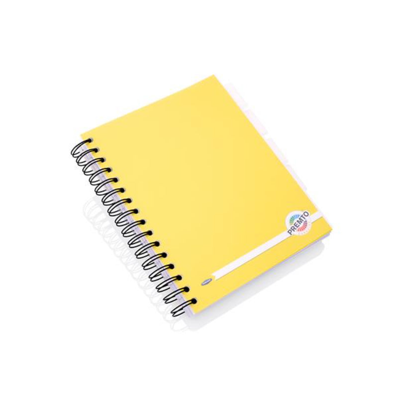 Premto A5 5 Subject Project Book - 250 Pages - Sunshine Yellow