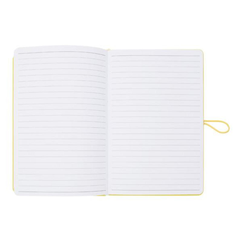 Premto Pastel A5 PU Leather Hardcover Notebook with Elastic Closure - 192 Pages - Primrose Yellow