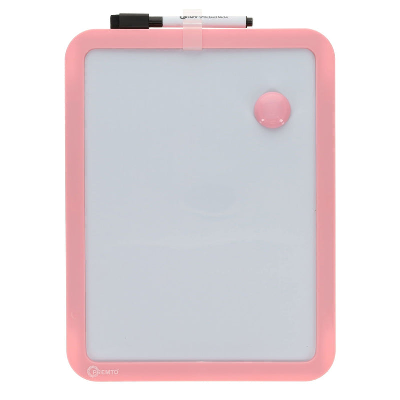 Premto Magnetic White Board With Dry Wipe Marker - Pink Sherbet - 285x215mm