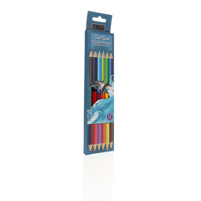 Icon Dual Tipped Colouring Pencils - Pack of 12