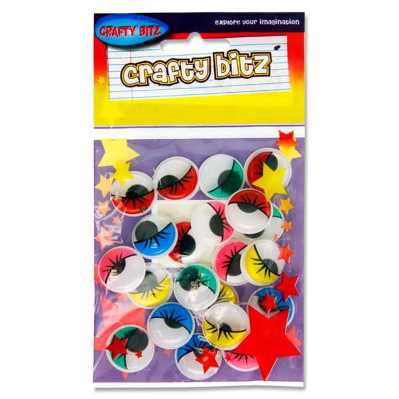 Crafty Bitz Coloured Googly Eyes - Pack of 20