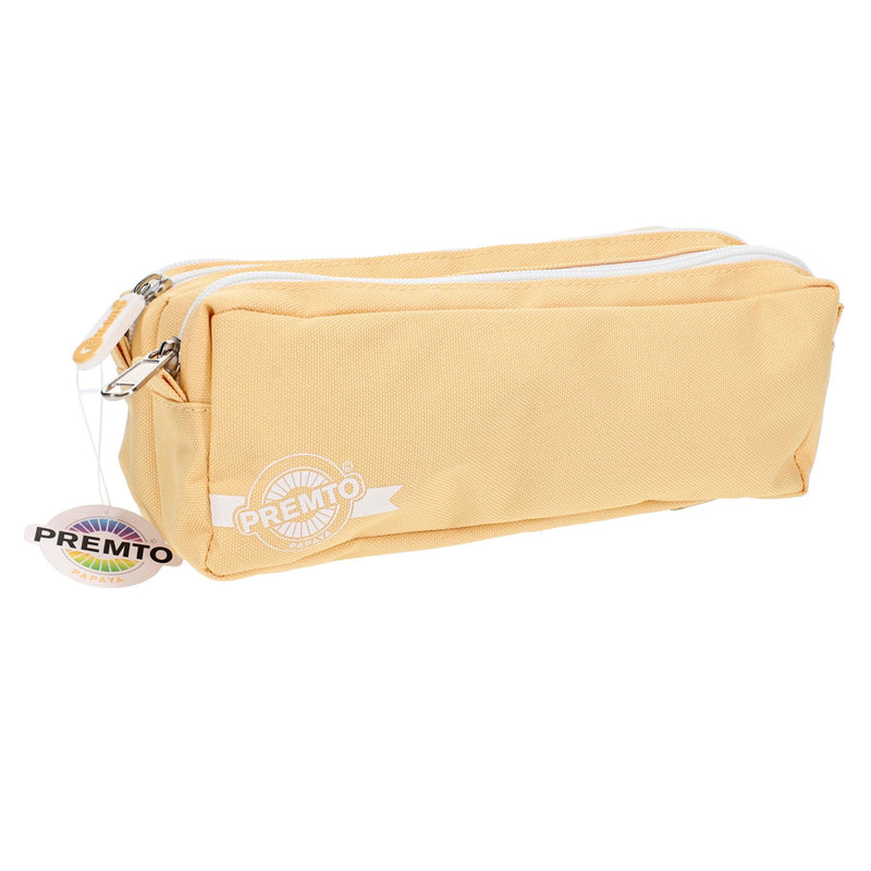 Premto 3 Pocket Pencil Case - Papaya