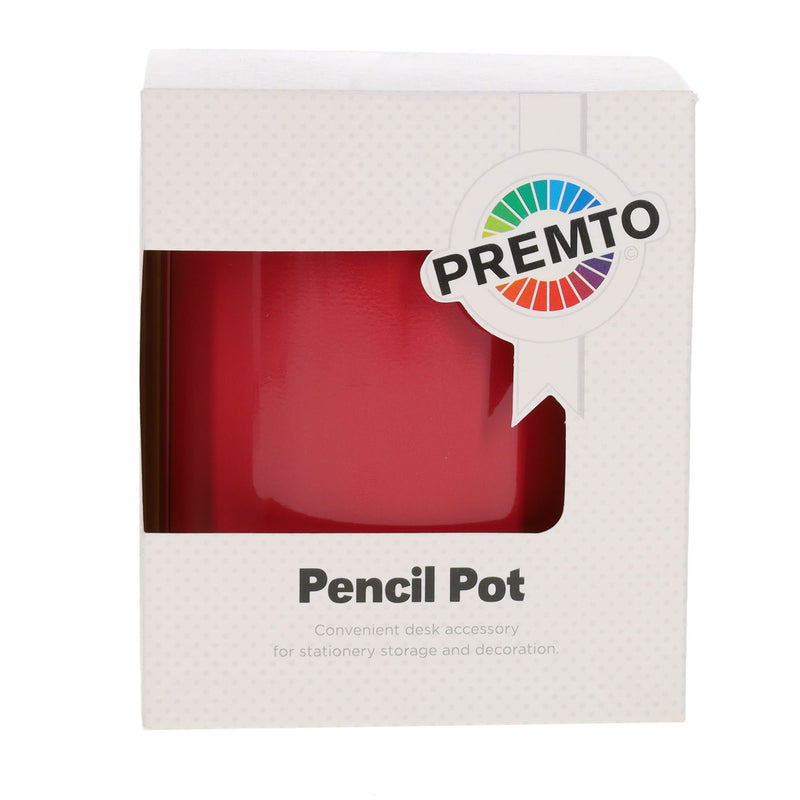 Premto Tin Pencil Pot - Ketchup Red