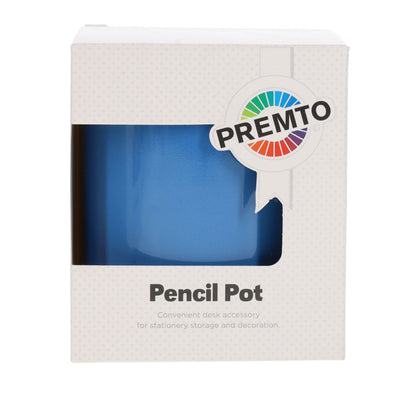 Premto Tin Pencil Pot - Printer Blue