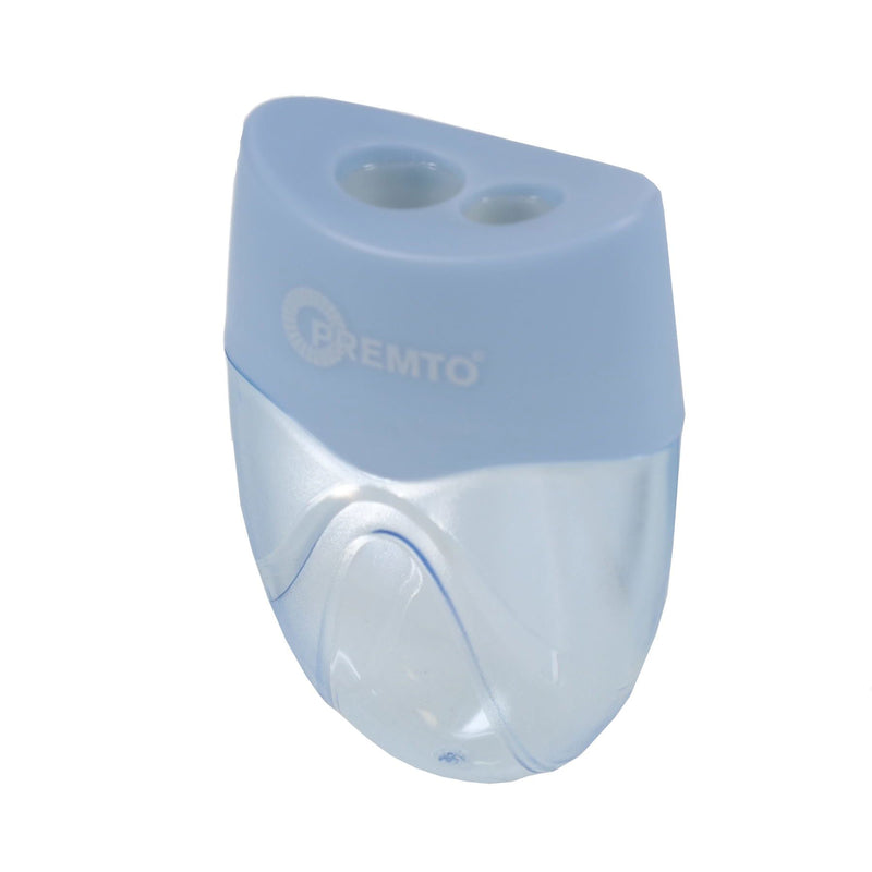 Premto Pastel Twin Hole Sharpener - Cornflower Blue