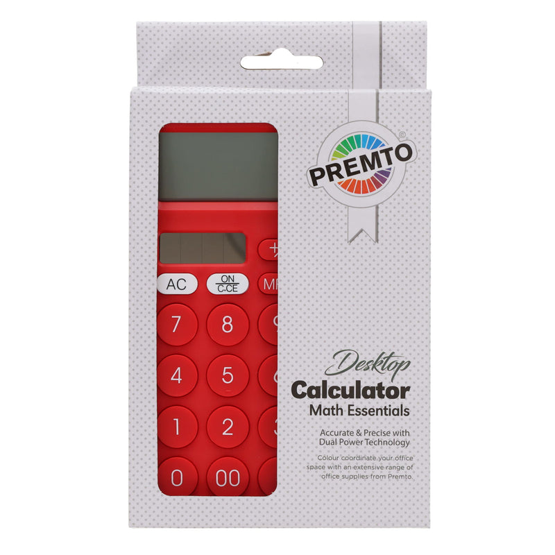 Premto Desktop Calculator - Ketchup Red