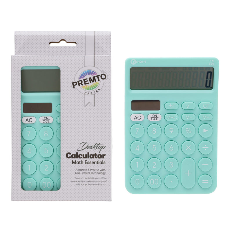 Premto Desktop Calculator - Pastel - Mint Magic