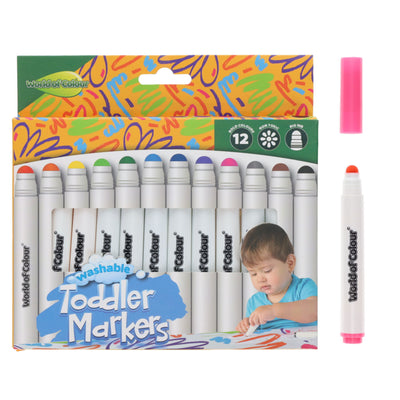 World of Colour Washable Toddler Markers - Pack of 12