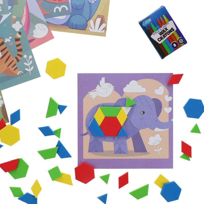 Clever Kidz Play & Learn Animal Tangram - 102 Pieces