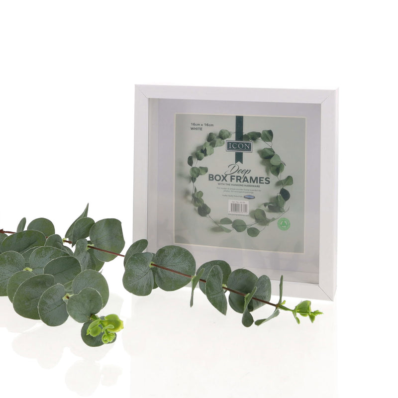 Icon Deep Box Frame - White - 16cm X 16cm