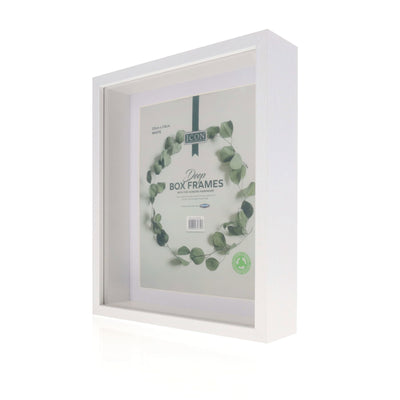 Icon Deep Box Frames - White - 20cm X 24cm