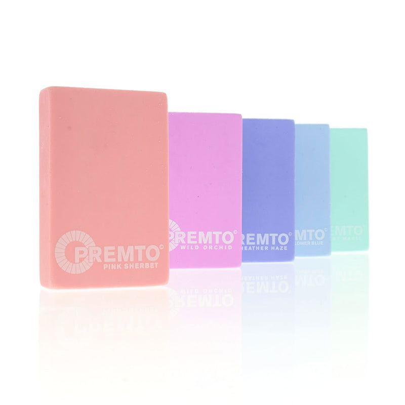 Premto Pastel Pencil Eraser - 5 Colours - Box of 30