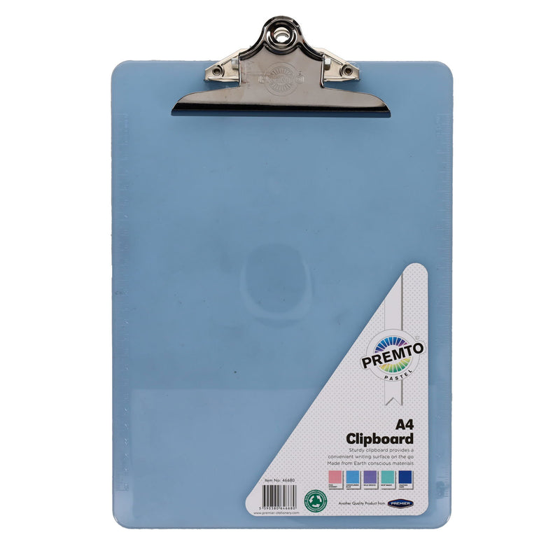 Premto Pastel A4 Clipboard Transparent - Pack of 5