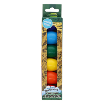 World of Colour Hand Grip Crayons - Egg Shaped - Pack of 6