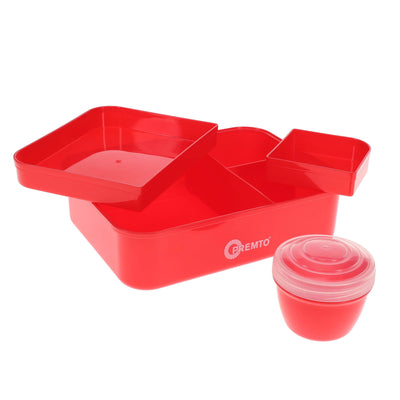 Premto Meal Box With Multicompartments - Ketchup Red