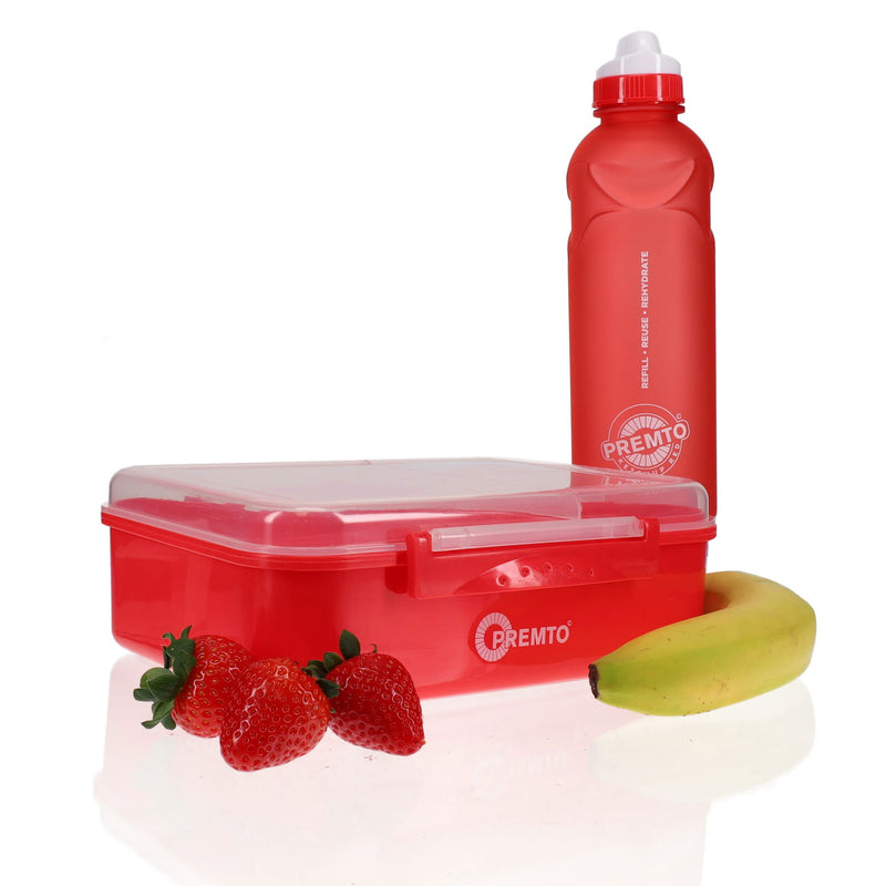 Premto Meal Box With Multicompartments - Ketchup Red