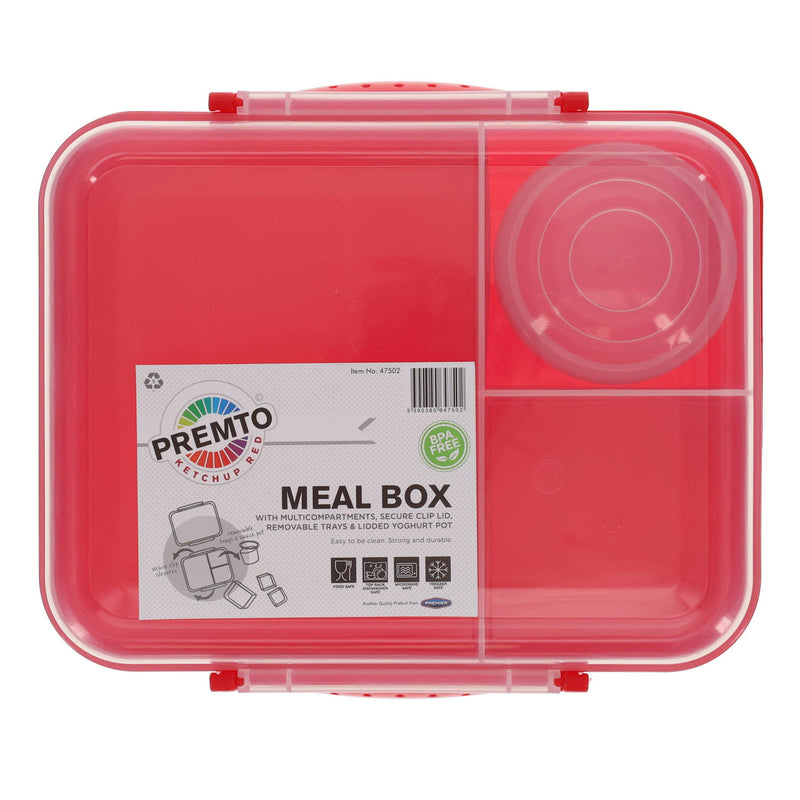 Premto Meal Box With Multicompartments - Ketchup Red