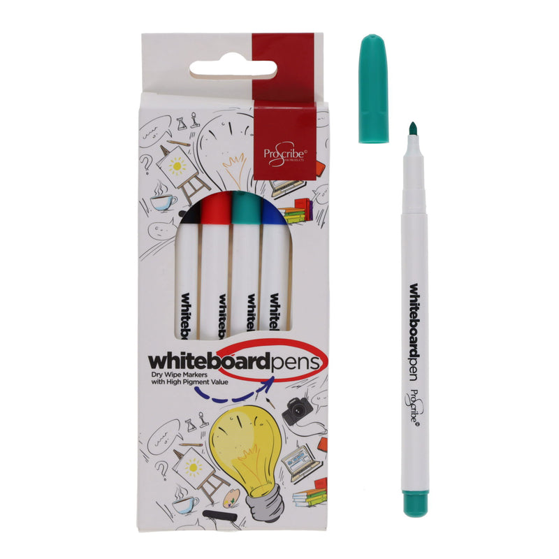 Pro:Scribe Whiteboard Pens - Assorted - Pack of 6