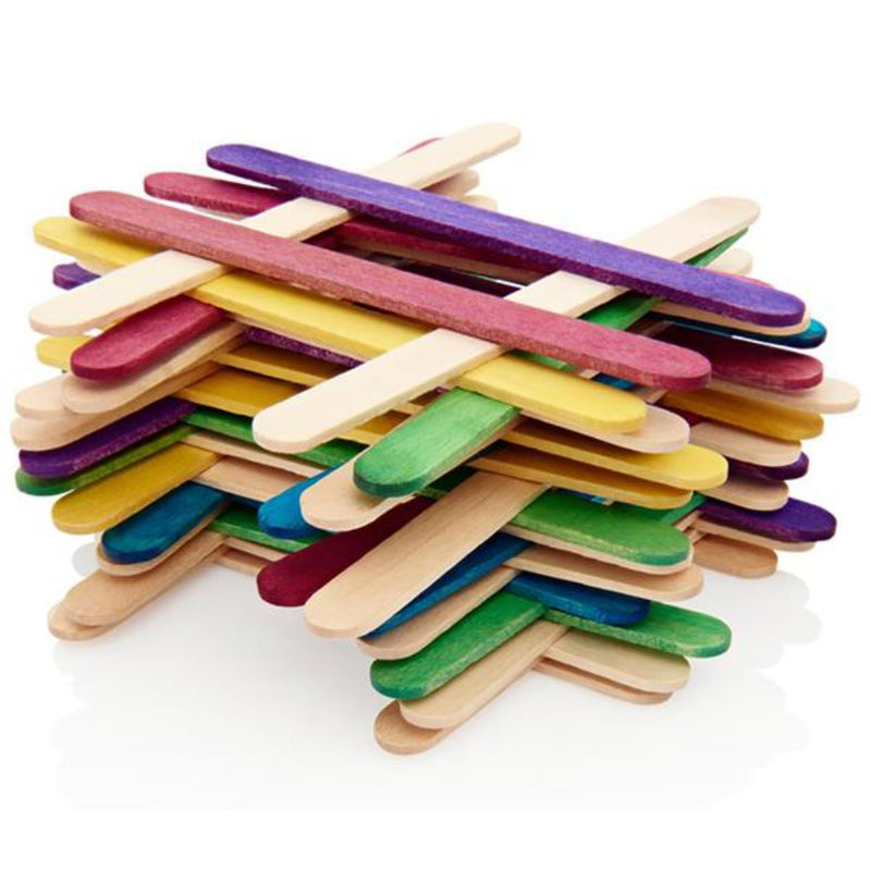 Crafty Bitz Wooden Lollipop Sticks - Pack of 50