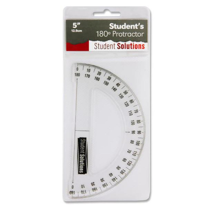 Student Solutions 12.9cm 180Ã‚Â° Protractor