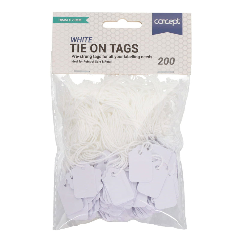 Concept Strung Tags - 18X29mm - Pack of 200