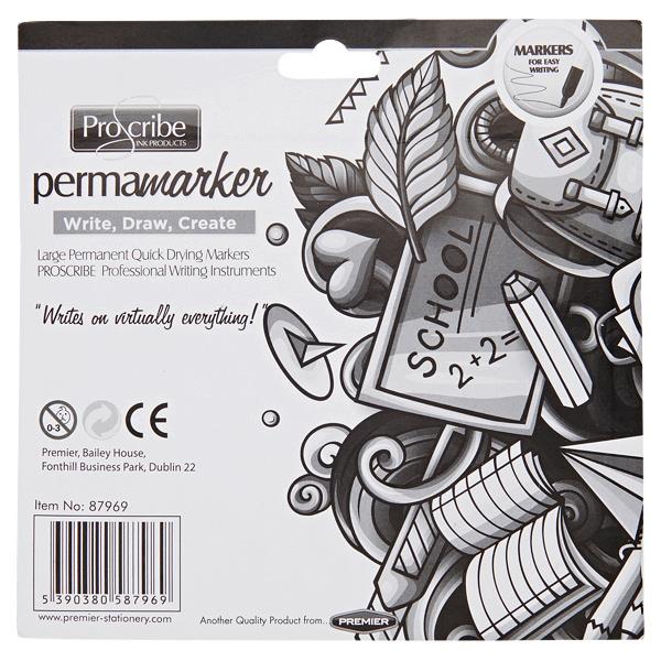 Pro:Scribe Permanent Markers - Pack of 12