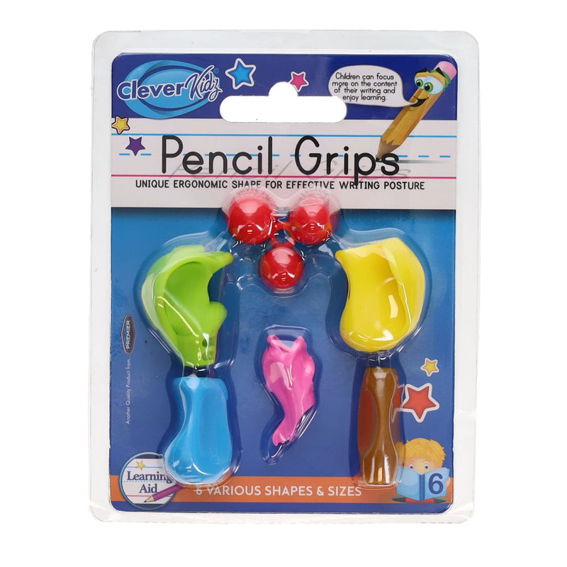 Clever Kidz Pencil Grips - Pack of 6