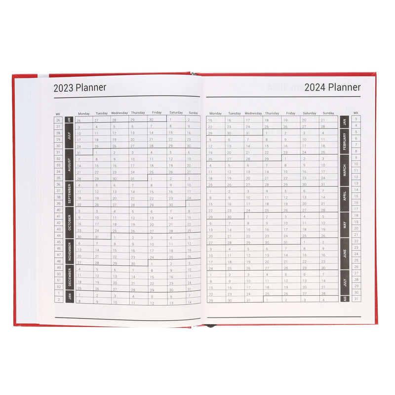 Premto A5 Week To View Academic Diary 2023-2024 - Caterpillar Green