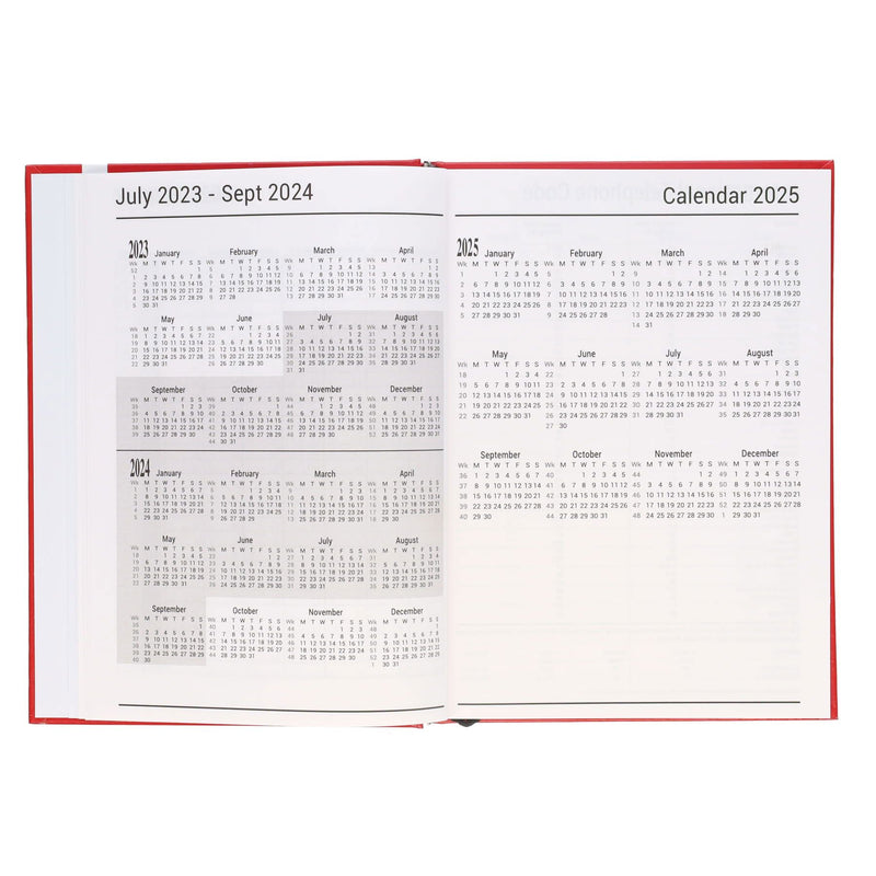 Premto A5 Week To View Academic Diary 2023-2024 - Caterpillar Green