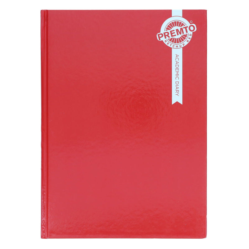 Premto A4 Academic Diary 2023-2024 Page a Day - Ketchup Red