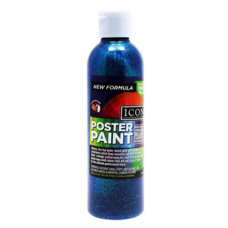 Icon Glitter Poster Paint - 300ml - Blue