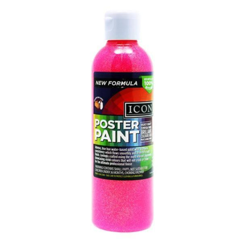 Icon Glitter Poster Paint - 300ml - Pink