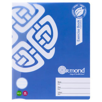 Ormond A12 Durable Cover Margin Ruled Exercise Book - 40 Pages