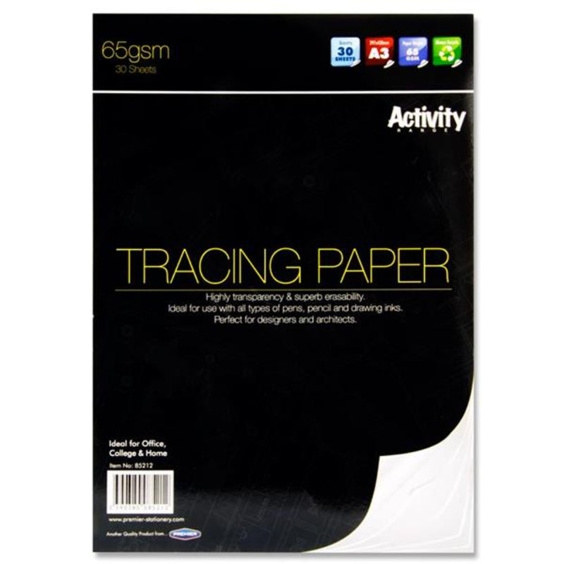 Premier Activity A3 Tracing Paper Pad - 65gsm - 30 Sheets