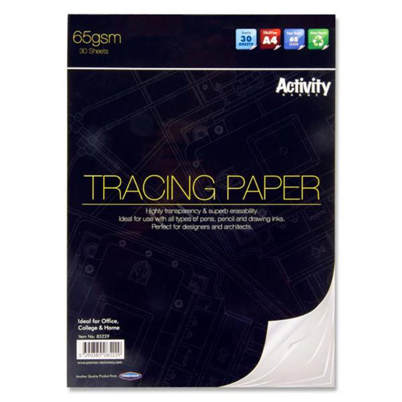 Premier Activity A4 Tracing Paper Pad - 65gsm - 30 Sheets