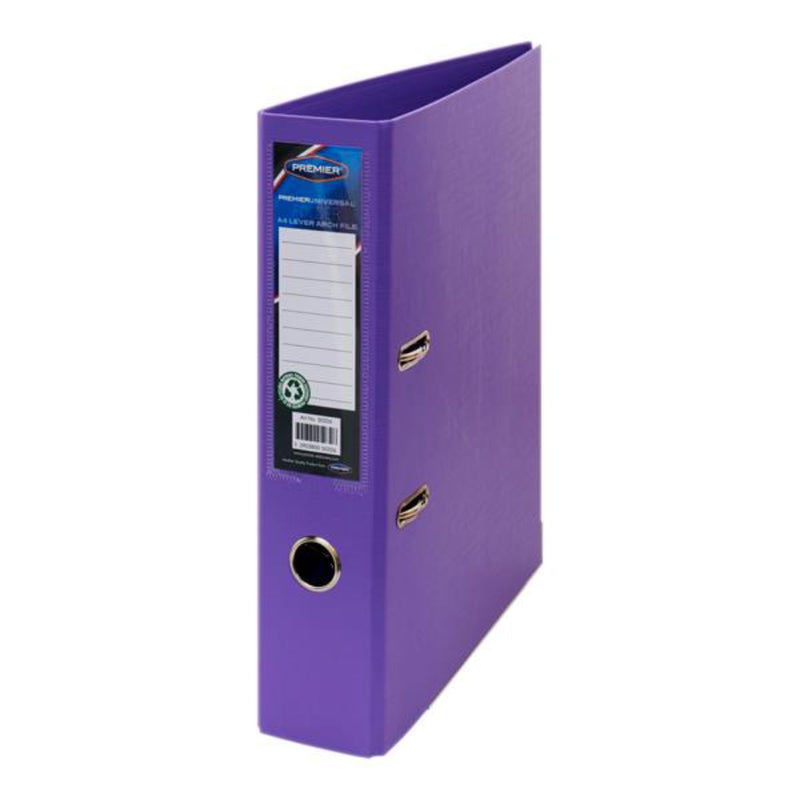 Premier Universal A4 Lever Arch File - Purple