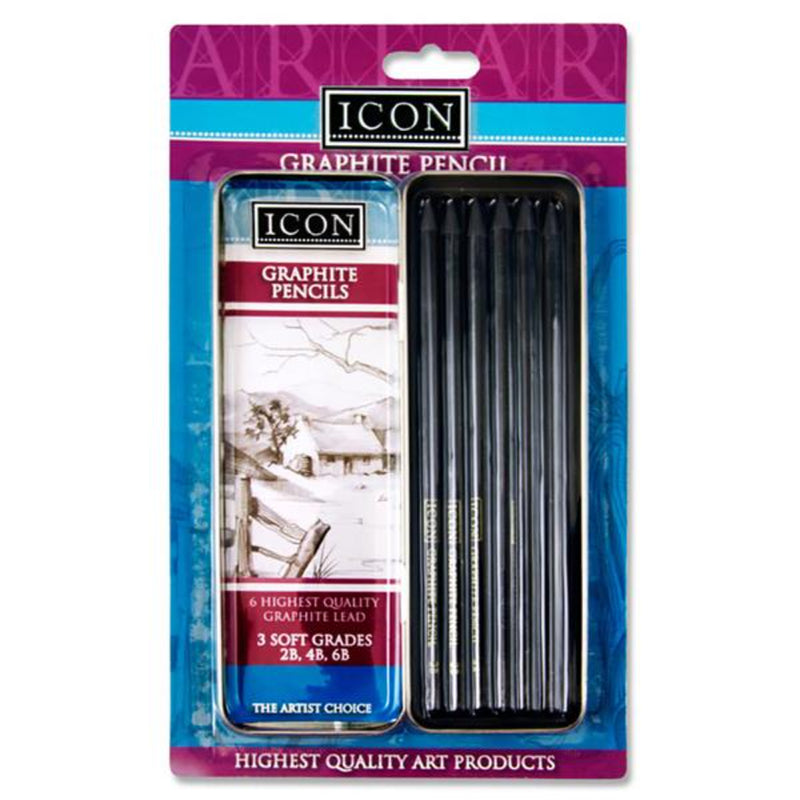 Icon Highest Quality Graphite Pencil Set in Tin