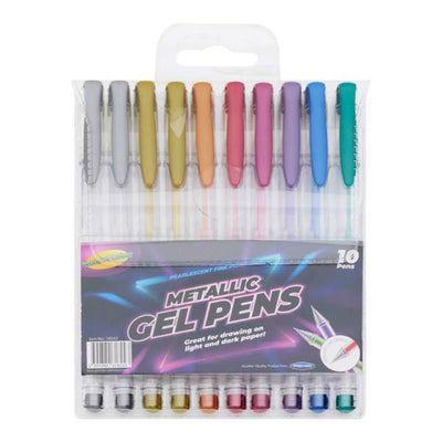 World of Colour Metallic Gel Pens - Pack of 10