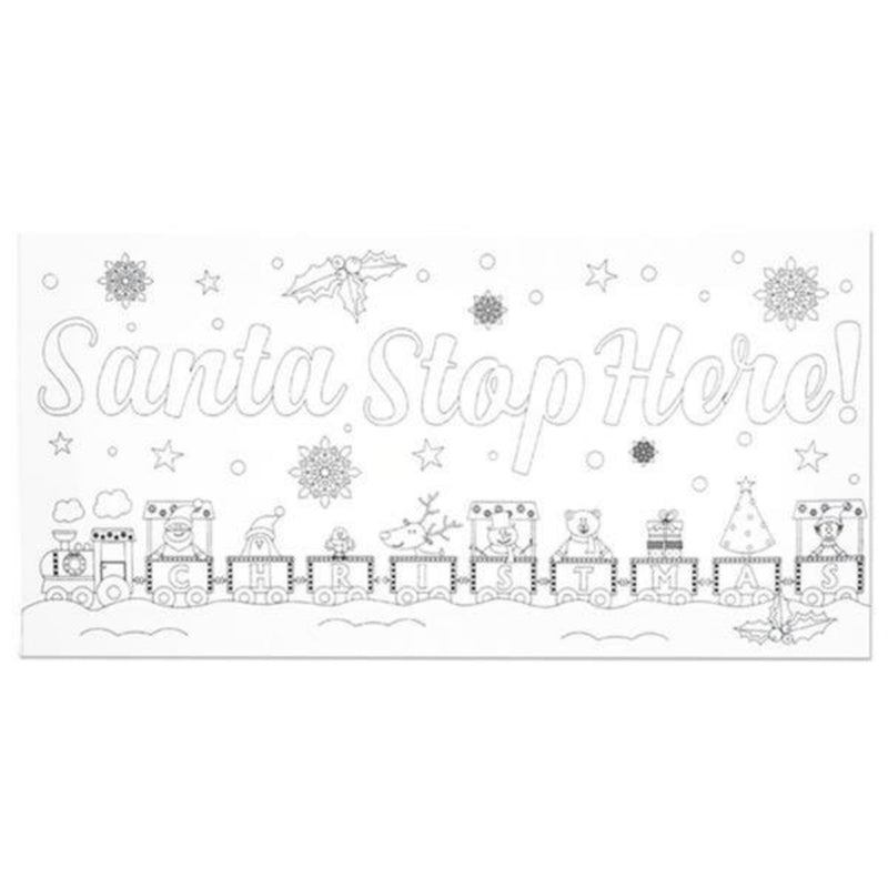 Icon Colour My Canvas - Festive Edition - 150mm x 300mm - Santa Stop Here!