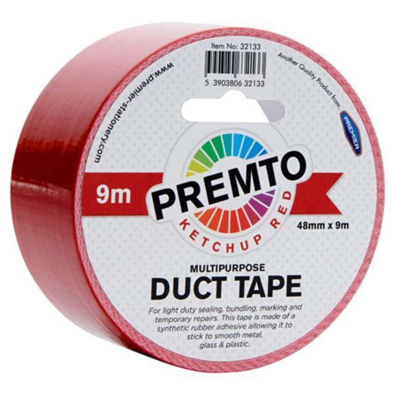 Premto Multipurpose Duct Tape - 48mm x 9m - Ketchup Red