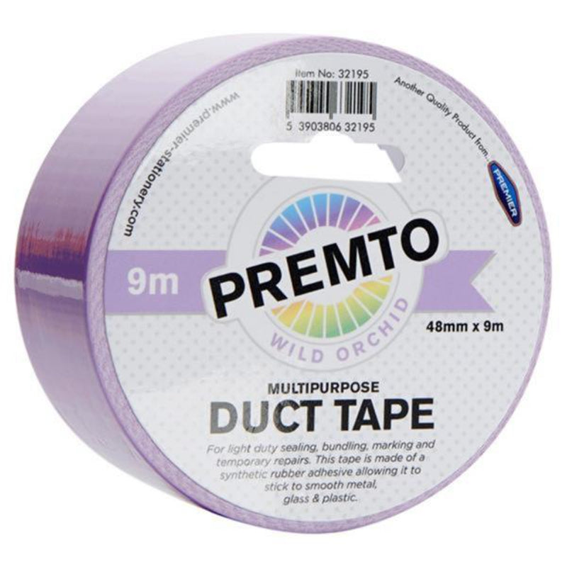 Premto Pastel Multipurpose Duct Tape - 48mm x 9m - Wild Orchid Purple
