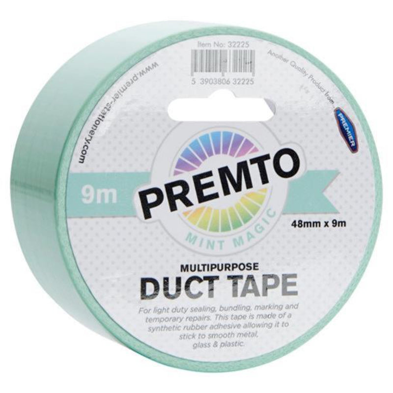 Premto Pastel Multipurpose Duct Tape - 48mm x 9m - Mint Magic Green