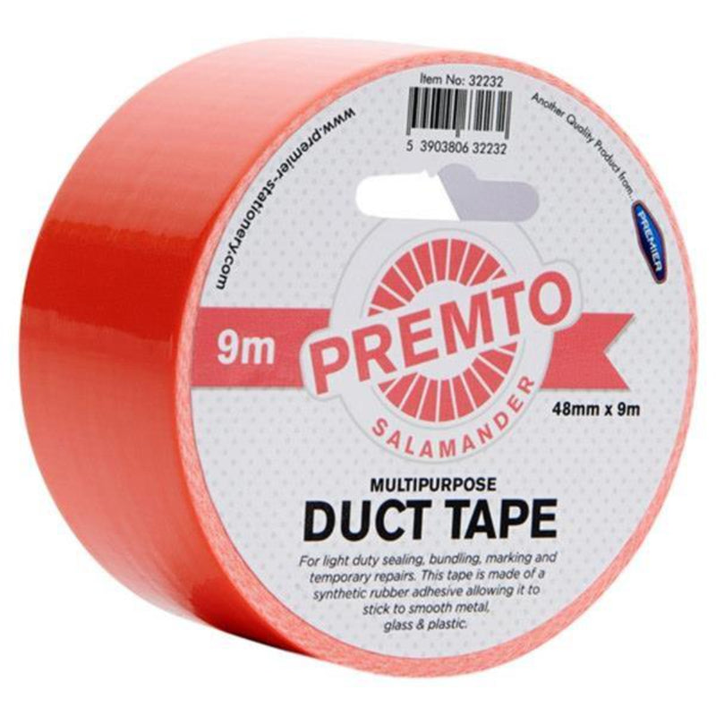 Premto Neon Multipurpose Duct Tape - 48mm x 9m - Salamander