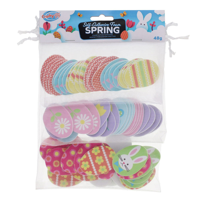 Crafty Bitz Foam Easter Self-Adhesive Stickers - 48g Bag